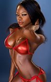 Extreme bikini beauty offered up by the black African American exotic woman